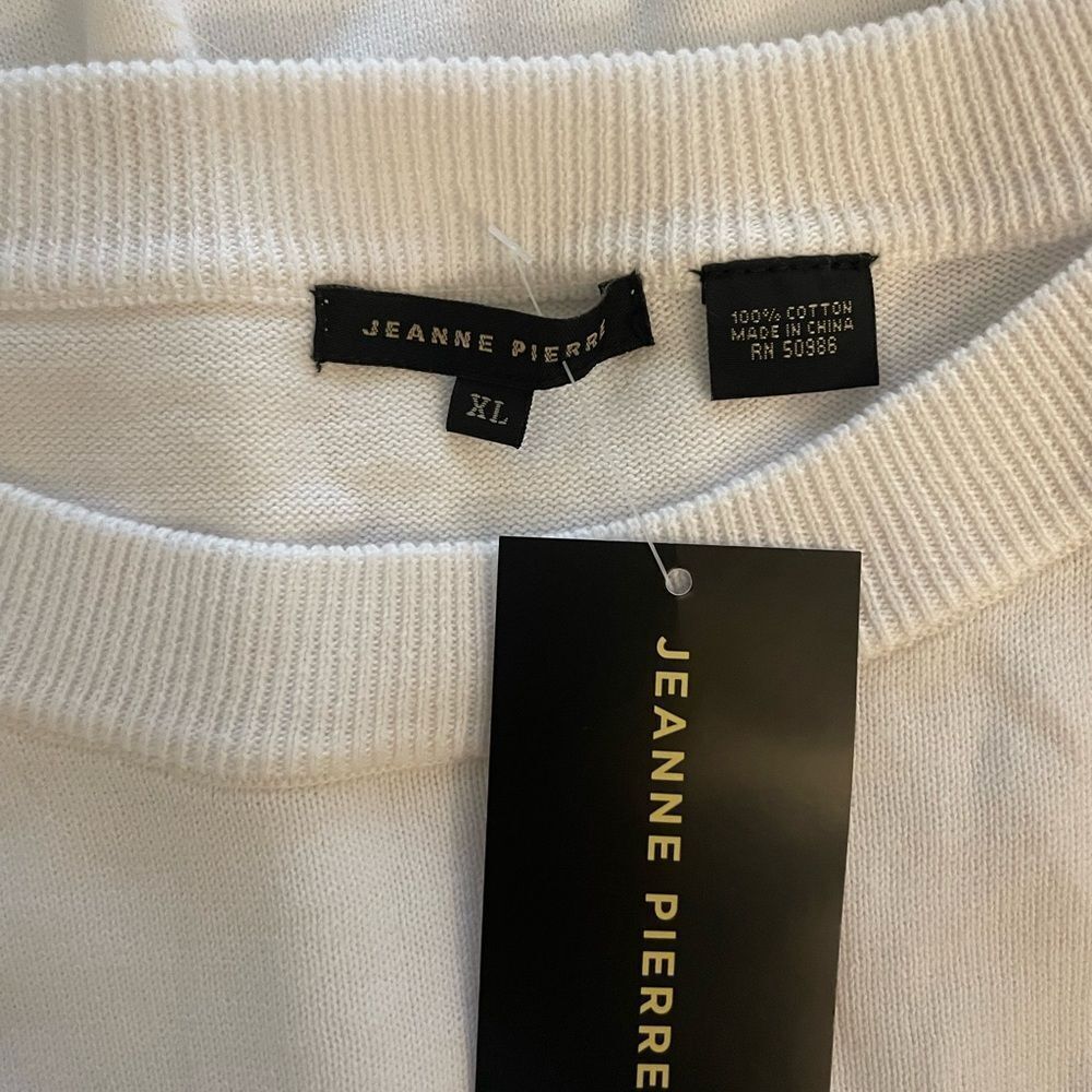 Jeanne Pierre 100% Cotton Sweater Size XL